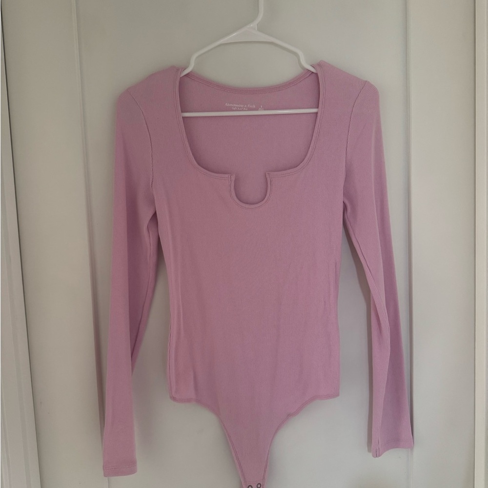 Women's Pink Long Sleeve Bodysuit